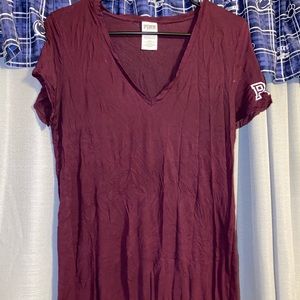 PINK Maroon flowy t-shirt